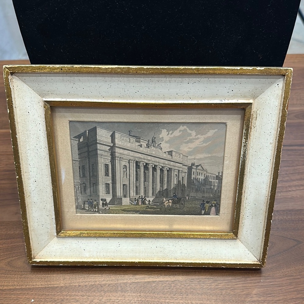 Vintage Clifford Art Studios Hand Colored Engraving - Manchester Town Hall